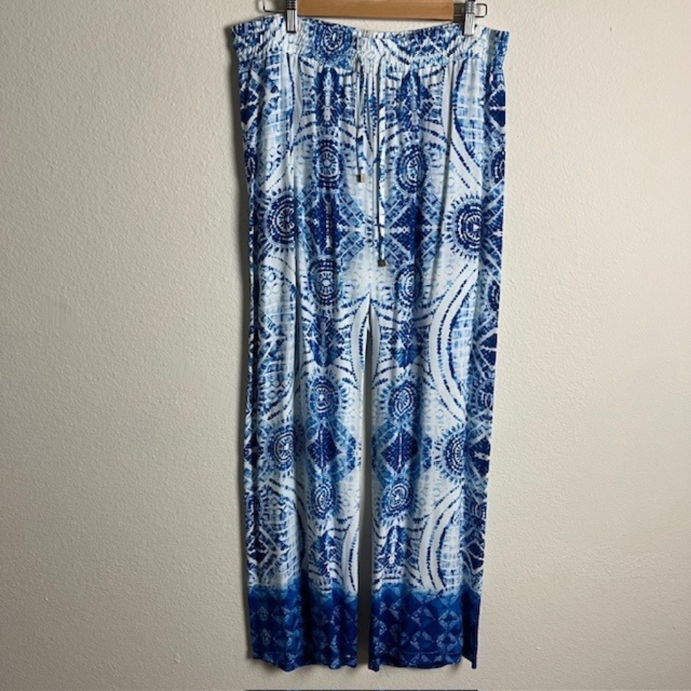 Hester & Orchard Sz L Dye Wide‎ Leg Lounge Pants Stretchy Flowy Beachy Comfort